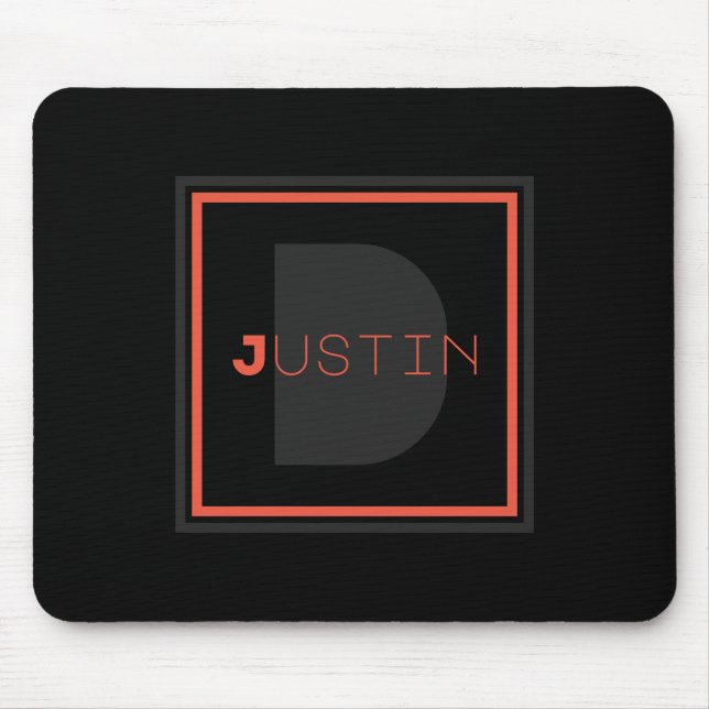 Unique Monogram Mouse Pad (Front)