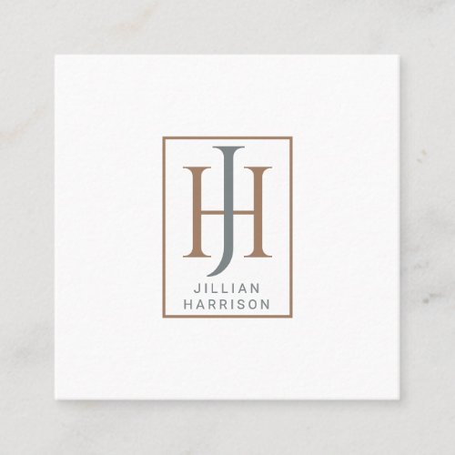 Unique Monogram Typographic Logo Calling Card