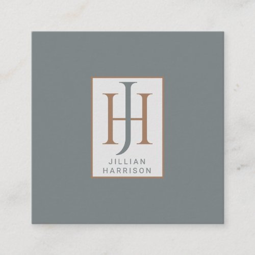 Unique Monogram Typographic Logo Calling Card