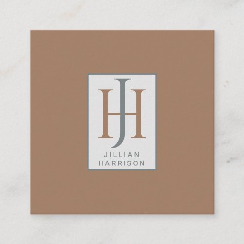 Unique Monogram Typographic Logo Calling Card