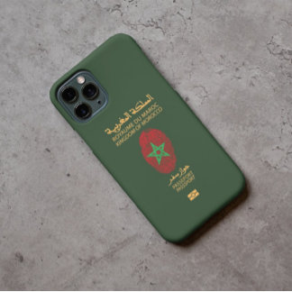 Unique Morocco Travel Passport Print Souvenir Case-Mate iPhone 14 Case
