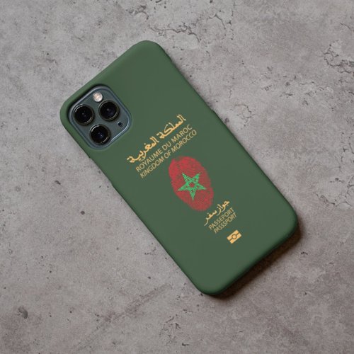 Unique Morocco Travel Passport Print Souvenir Case_Mate iPhone 14 Case