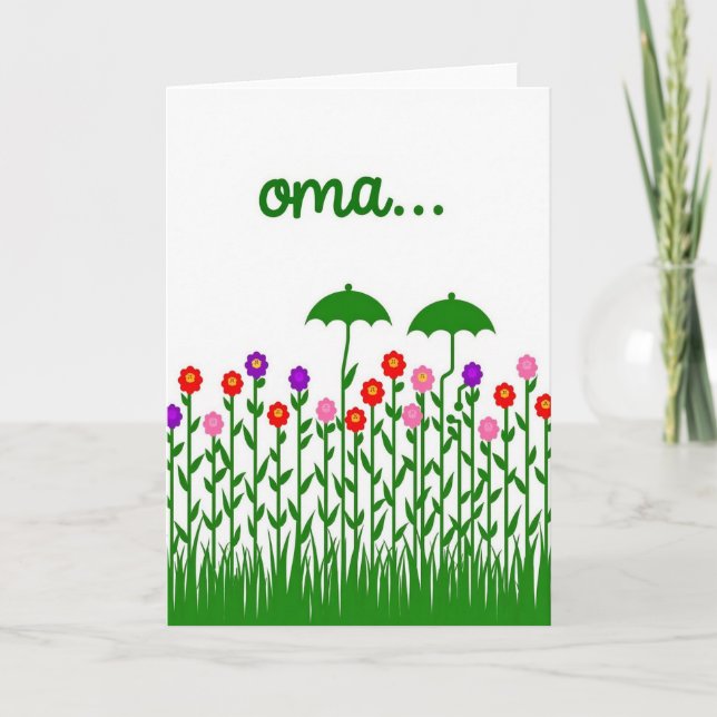 Unique Mothers Day Flower Card (Front)