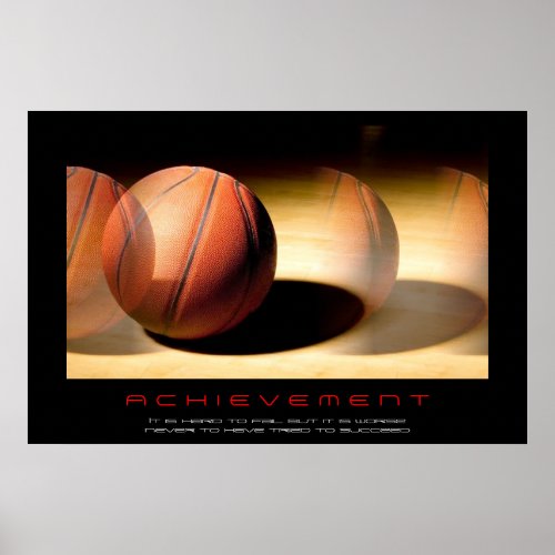 Unique Motivational Achievement Basketball Print