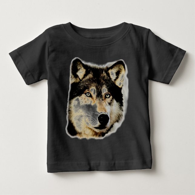 Unique Motivational Wolf Baby T-Shirt (Front)
