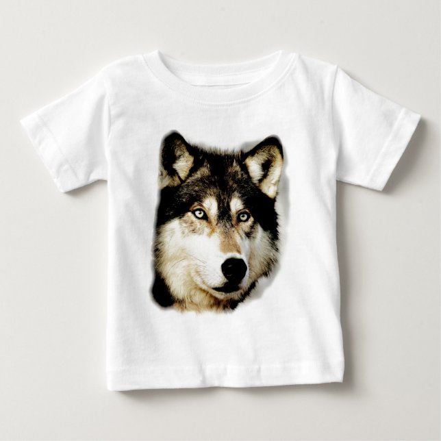 Unique Motivational Wolf Baby T-Shirt (Front)