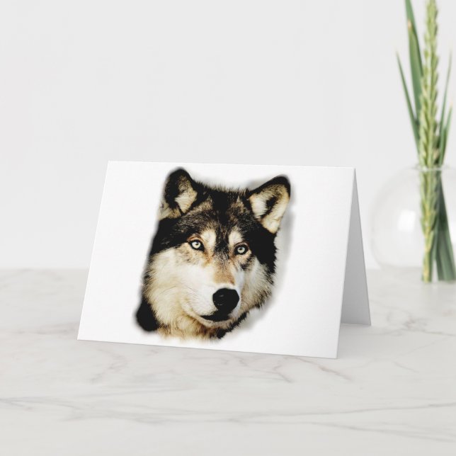 Unique Motivational Wolf Card (Front)