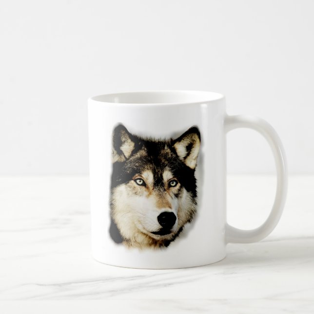 Unique Motivational Wolf Coffee Mug (Right)