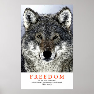 Unique Motivational Wolf Indian Quote Print