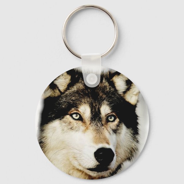 Unique Motivational Wolf Keychain (Front)