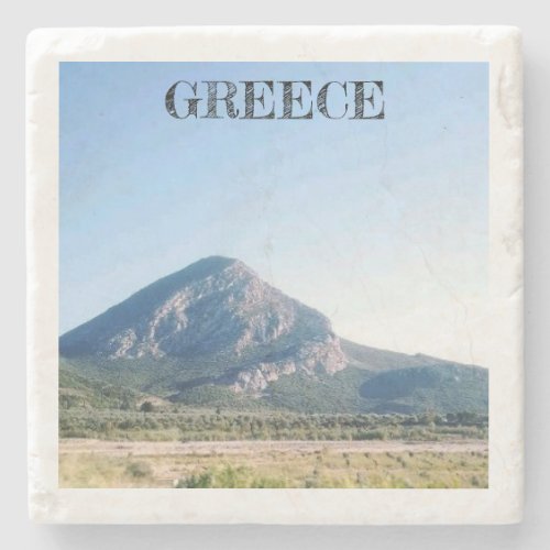 Unique Mountain in Greece Keepsake Coaster