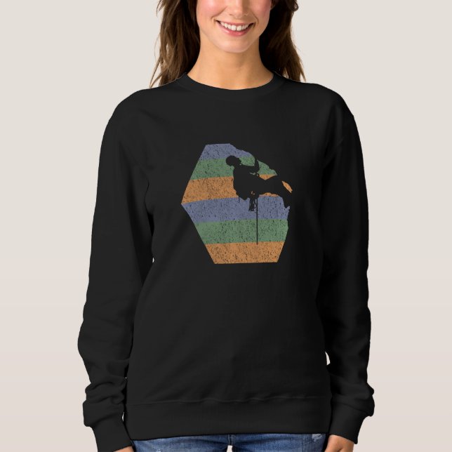 Unique Mountain Rock Climbing Climber   Pullover (Front)