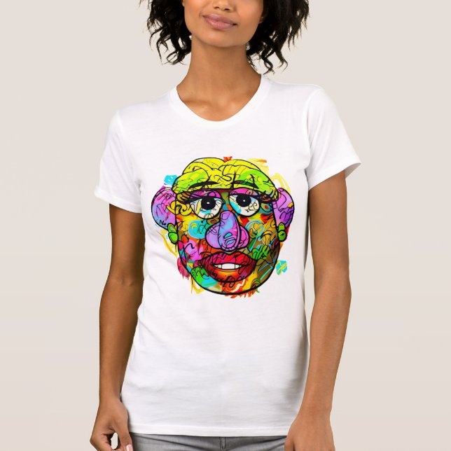 Unique Mrs. Potato Head Graffiti Art Print T-Shirt (Front)