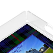Unique Murray Scottish Clan Castle Tartan Gift Acrylic Tray (Corner)