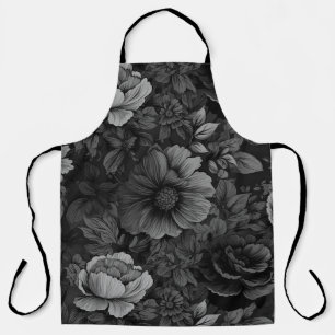 Unique Muted Colors Vintage Floral Print Apron
