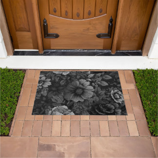 Unique Muted Colors Vintage Floral Print Doormat