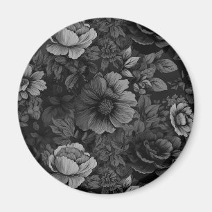 Unique Muted Colors Vintage Floral Print Magnet