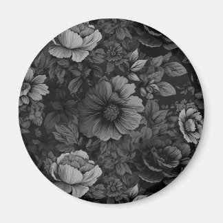 Unique Muted Colors Vintage Floral Print Magnet