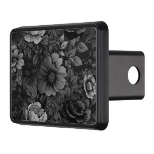 Unique Muted Tones Vintage Floral Print Hitch Cover