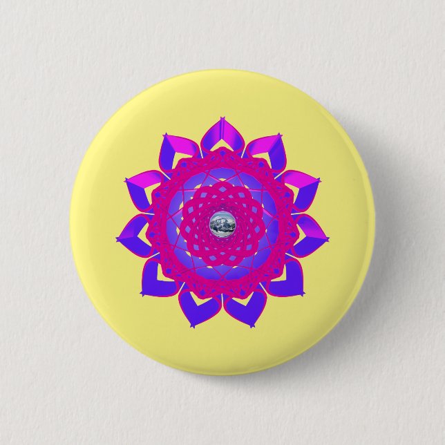 Unique Mystical Design Button (Front)