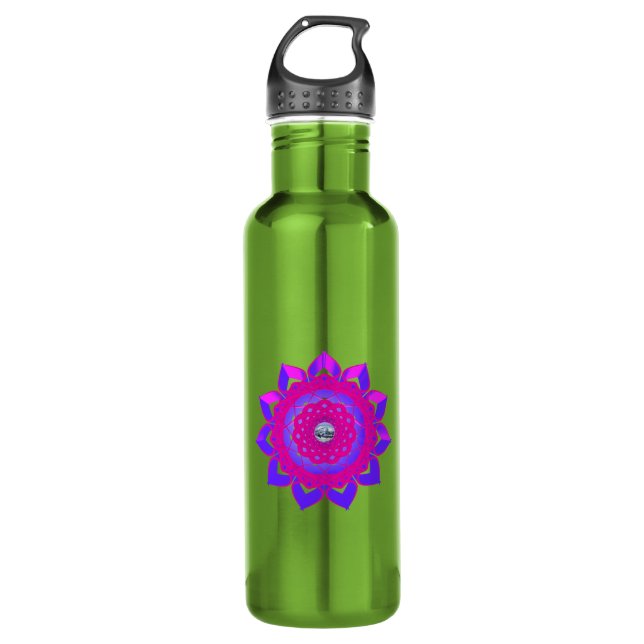 Unique Mystical Design Stainless Steel Water Bottle (Front)