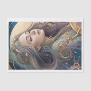 Unique Mystical Woman Decoupage Tissue Paper