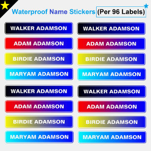 Unique Name Labels (Waterproof Stickers for kids)