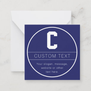 Unique Name & Monogram Template Navy Blue