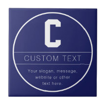 Unique Name & Monogram Template | Navy Blue