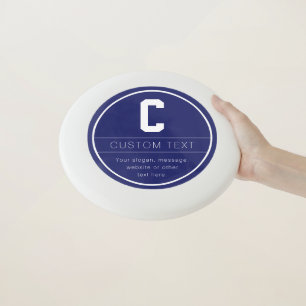 Unique Name & Monogram Template Navy Blue Wham-O Frisbee