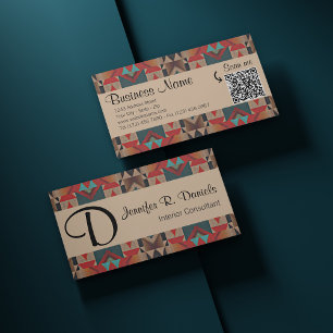 Unique Native American Indian Tribal Art Pattern Business Card