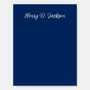Unique Navy Blue Classical Handwriting Plain Foam Board