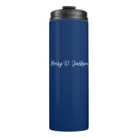 Unique Navy Blue Classical Handwriting Plain