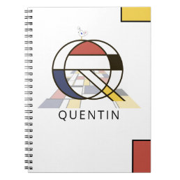Unique Neoplasticism Style Monogram. Letter Q Notebook