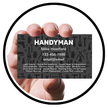 Unique New Handyman Business Card Template by Luckyturtle at Zazzle