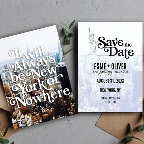 Unique New York City Wedding Theme Save the Date