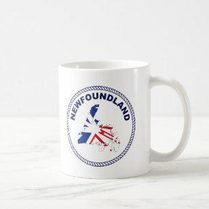 "Unique Newfoundland Map Design Coffee Mug