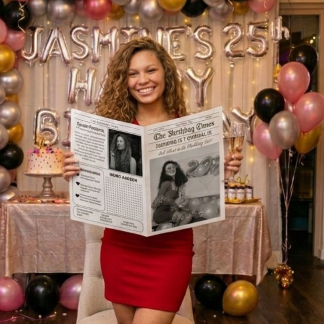 Unique Newspaper Birthday Program Infographic (Creator Uploaded)