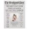 Unique Newspaper Timeline and Wedding Programs
