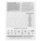 Unique Newspaper Wedding Program Timeline