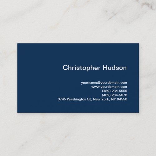 Unique Night Blue Background Stylish Business Card