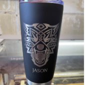 Unique Nordic Wolf Fenrir Etched 20 oz. Tumbler (Front)