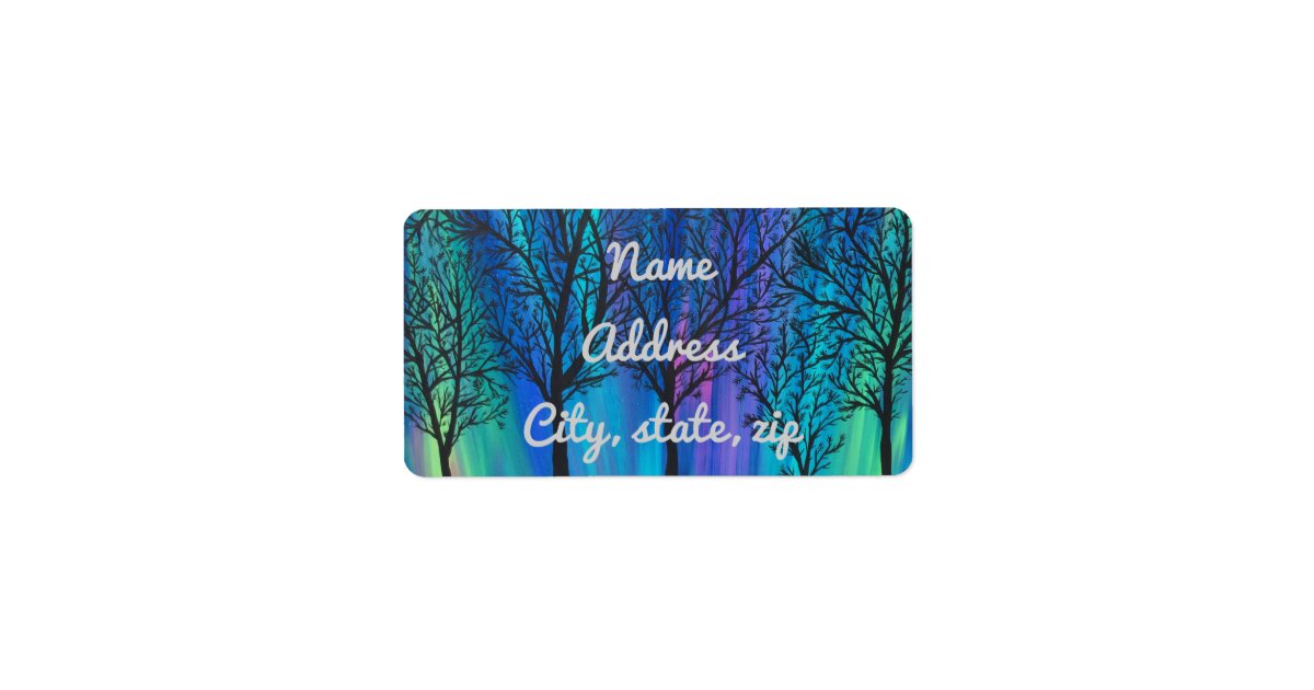 Unique Northern Lights Label | Zazzle