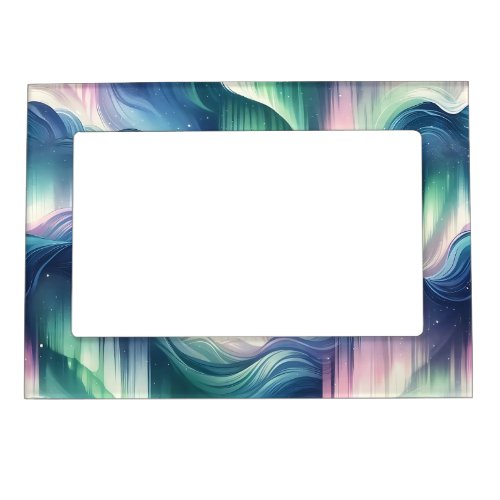 Unique Northern Lights Pattern Celestial Galaxy  Magnetic Frame