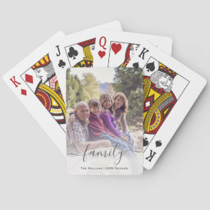 Unique Novelty Keepsake Family Name Reunion Photo Poker Cards