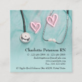 Nurse RN, LVN, LPN, Caretaker Business Card | Zazzle