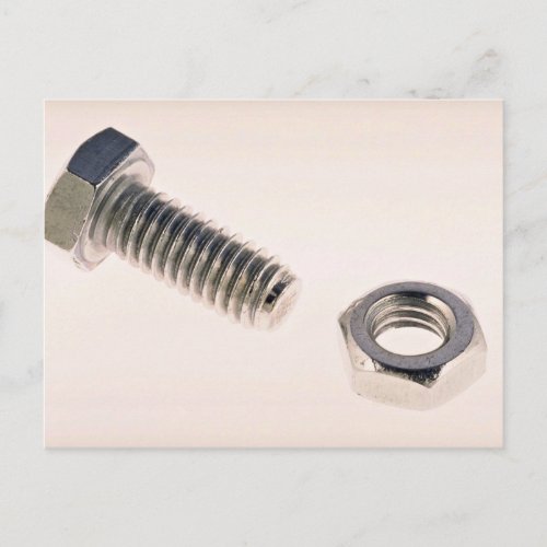 Unique Nut and bolt Postcard