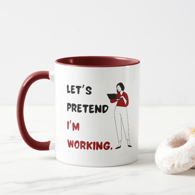 Unique office gift with funny quote for colleagues mug (With Donut)