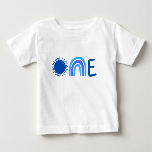 Unique One Watercolor 1st Birthday Baby T_shirt