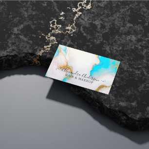 Unique Opal Gold Details Business Card